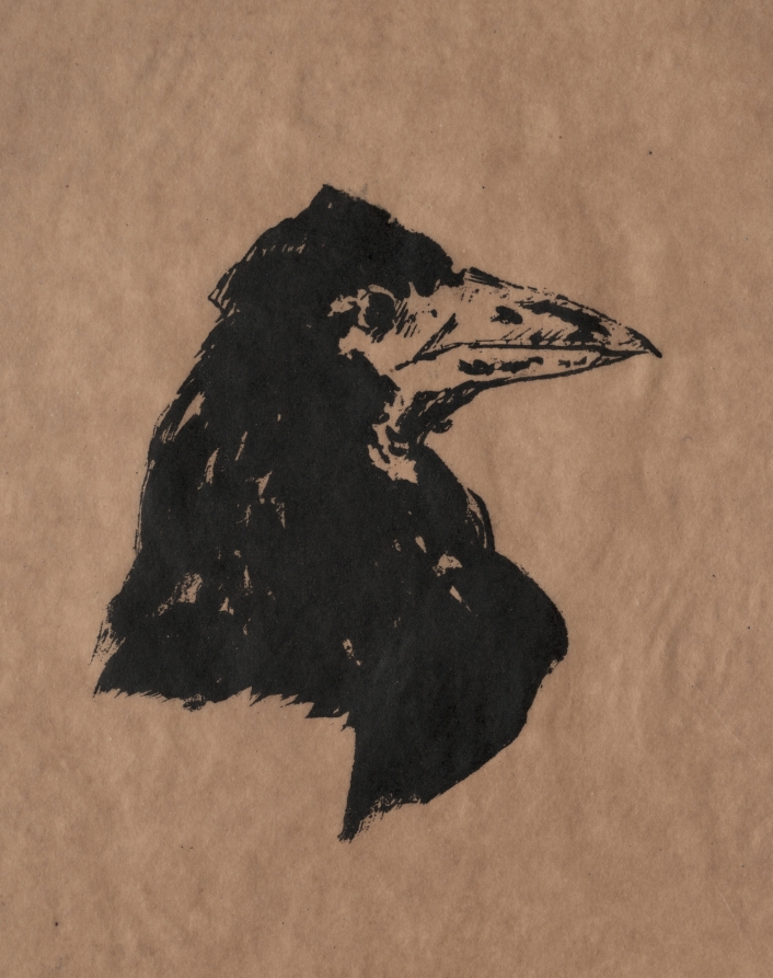 Édouard Manet — Raven's Head in Profile
