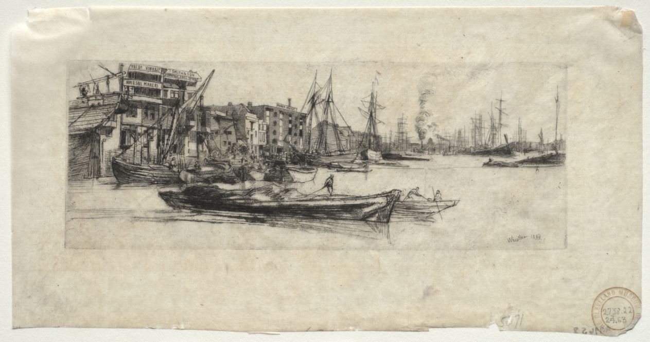 James McNeill Whistler — Thames Warehouse