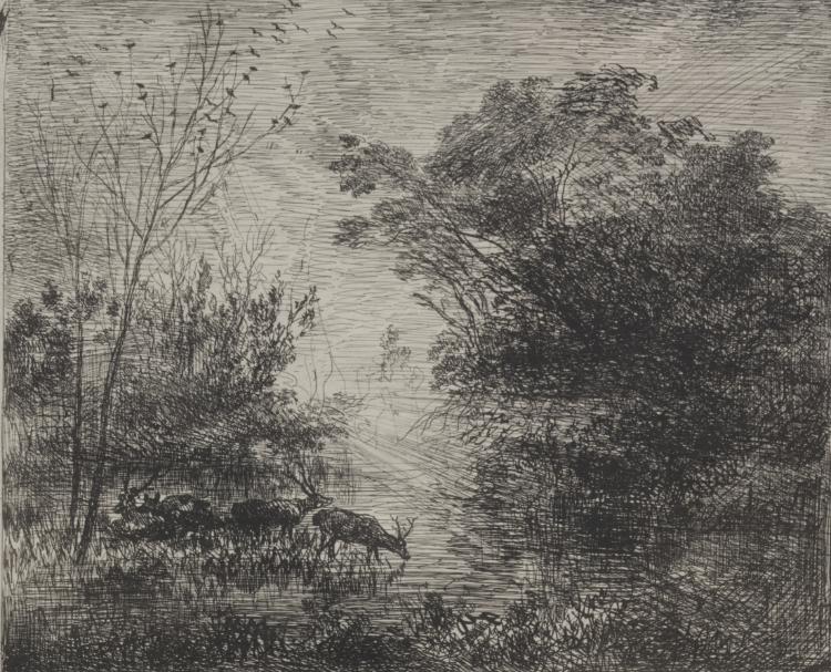 Charles François Daubigny — Stags