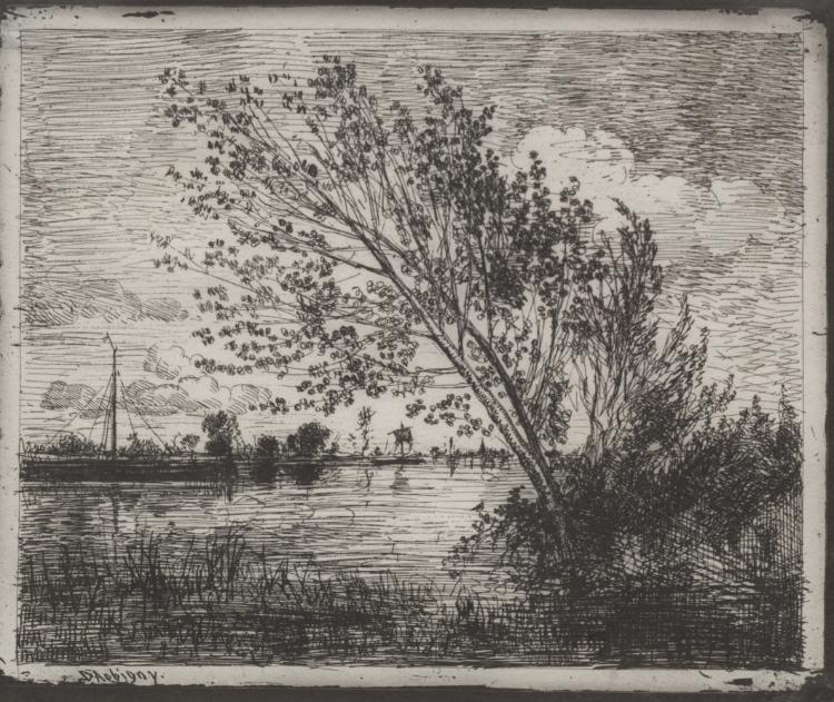 Charles François Daubigny — A Cluster of Alders