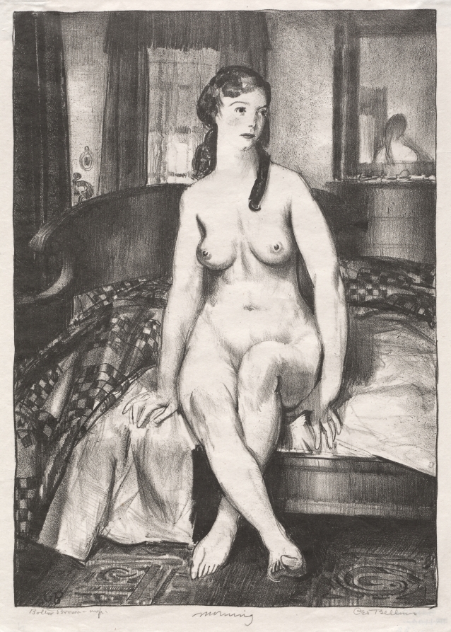 George Bellows — Morning, Nude on Bed, Second Stone