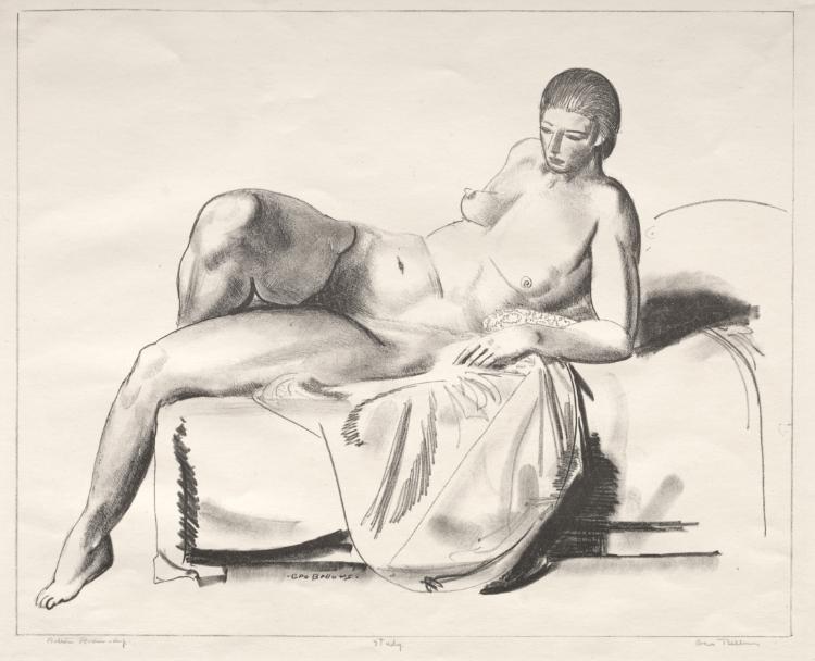 George Bellows — Nude Study, Classic on a Couch