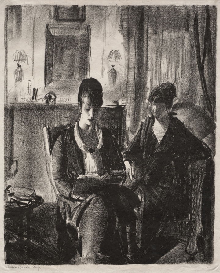 George Bellows — Elsie Reading to Emma, First Stone