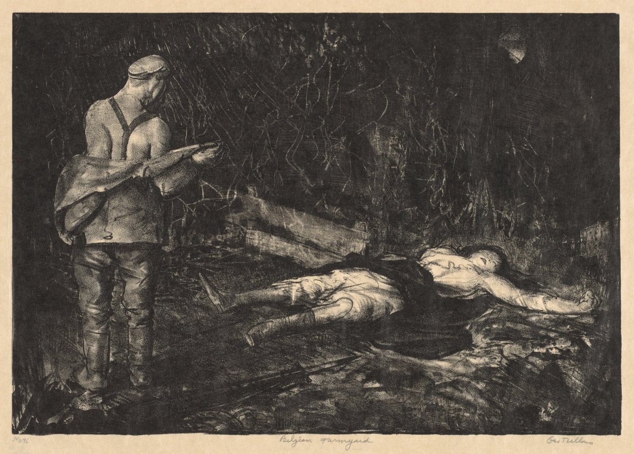 George Bellows — War Series:  Belgian Farmyard