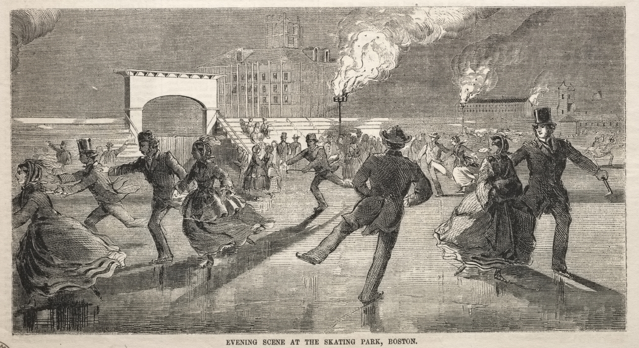 Winslow Homer — Evening Scene at the Skating Park, Boston