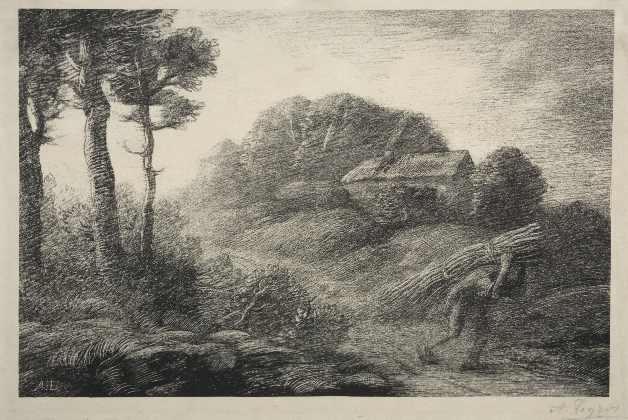 Alphonse Legros — The Return of the Fagot Gatherer (2nd state)