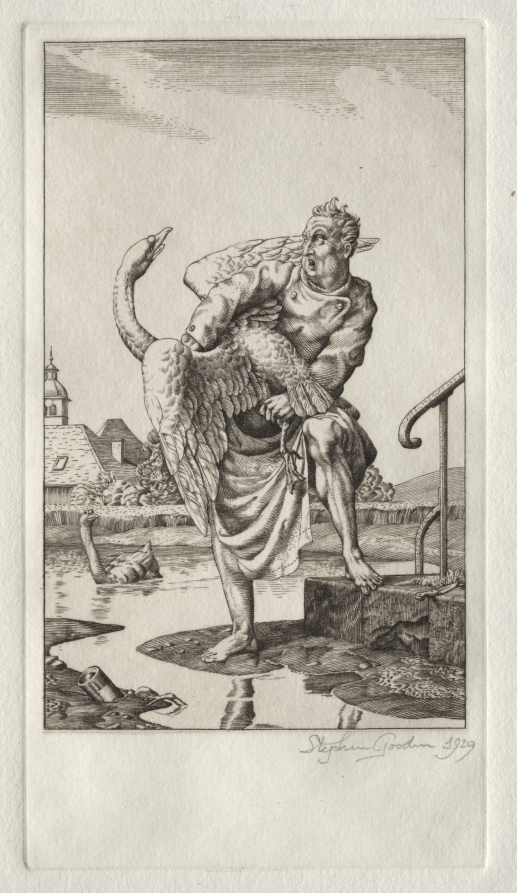 Stephen Gooden — The Fables of Jean de la Fontaine:  The Swan and the Cook