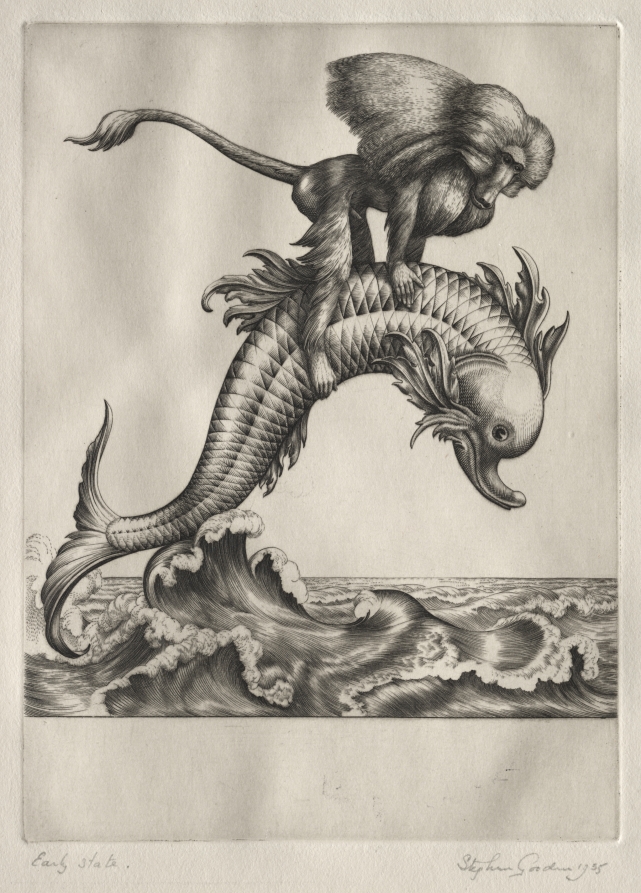 Stephen Gooden — Aesop's Fables:  An Ape and a Dolphin