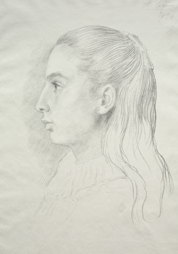 Alphonse Legros — Portrait de Mlle. Nora E. Legros