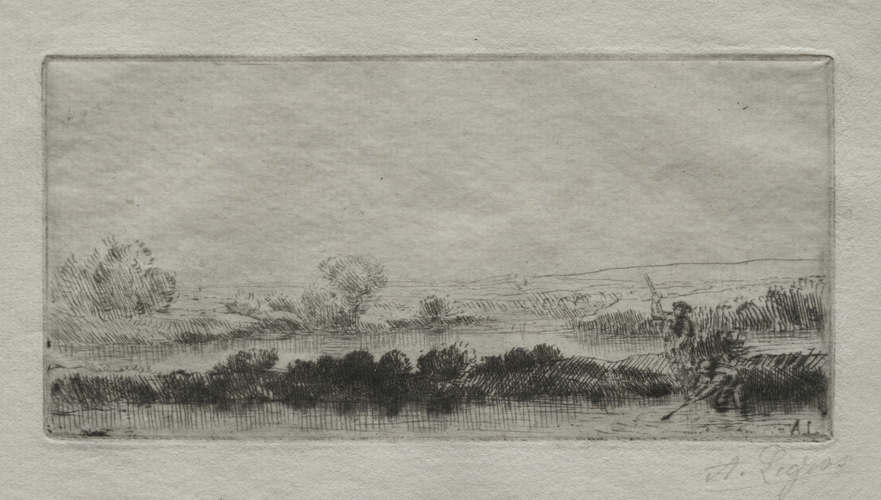 Alphonse Legros — Landscape with Peat-bog: In the Marsh