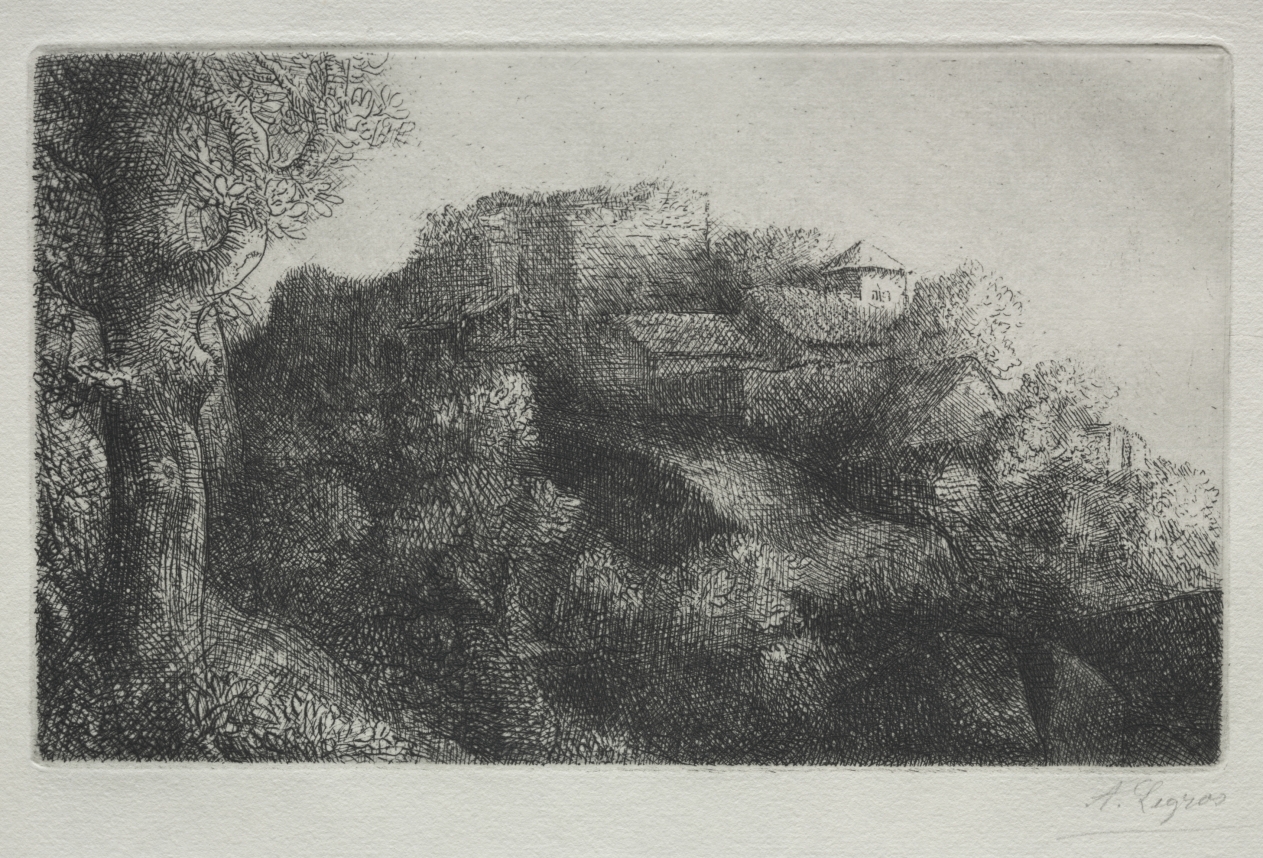Alphonse Legros — Landscape (with buildings)