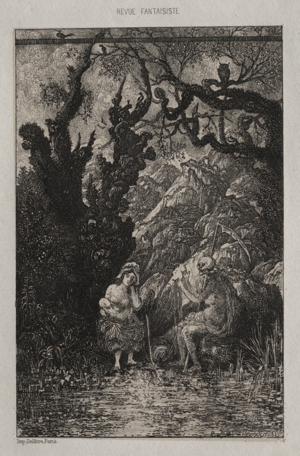 Rodolphe Bresdin — Death and the Young Mother