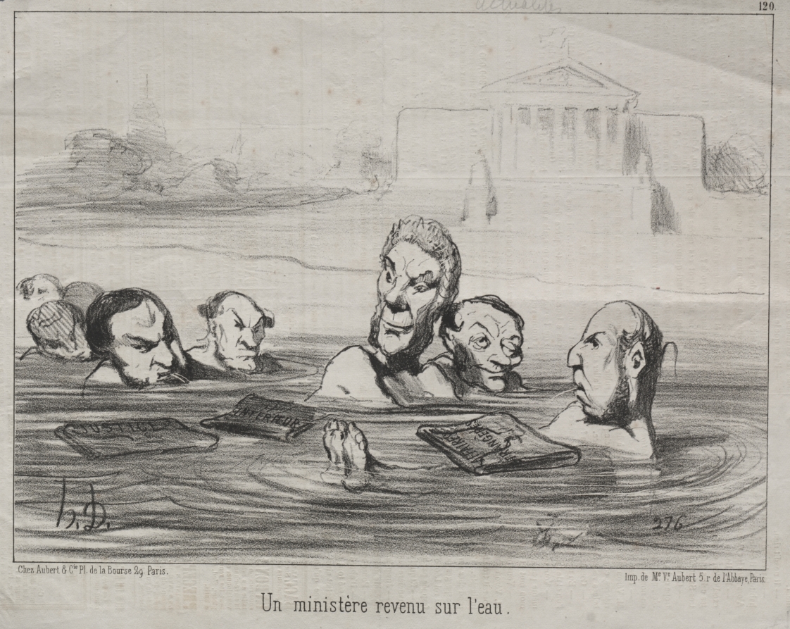 Honoré Daumier — A minister back in the water