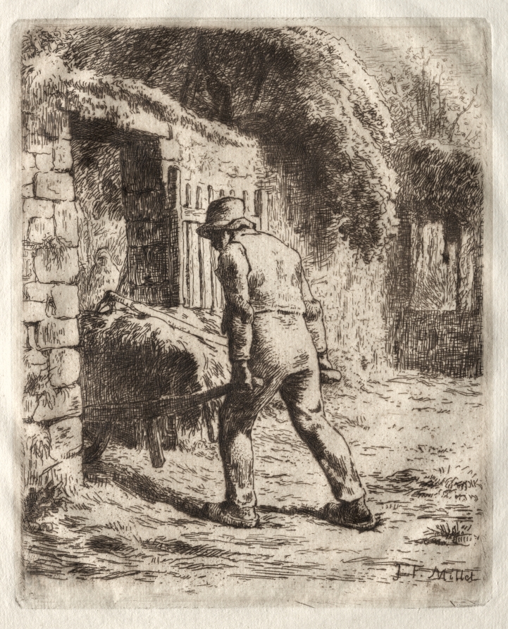 Jean-François Millet — Peasant with a Wheelbarrow