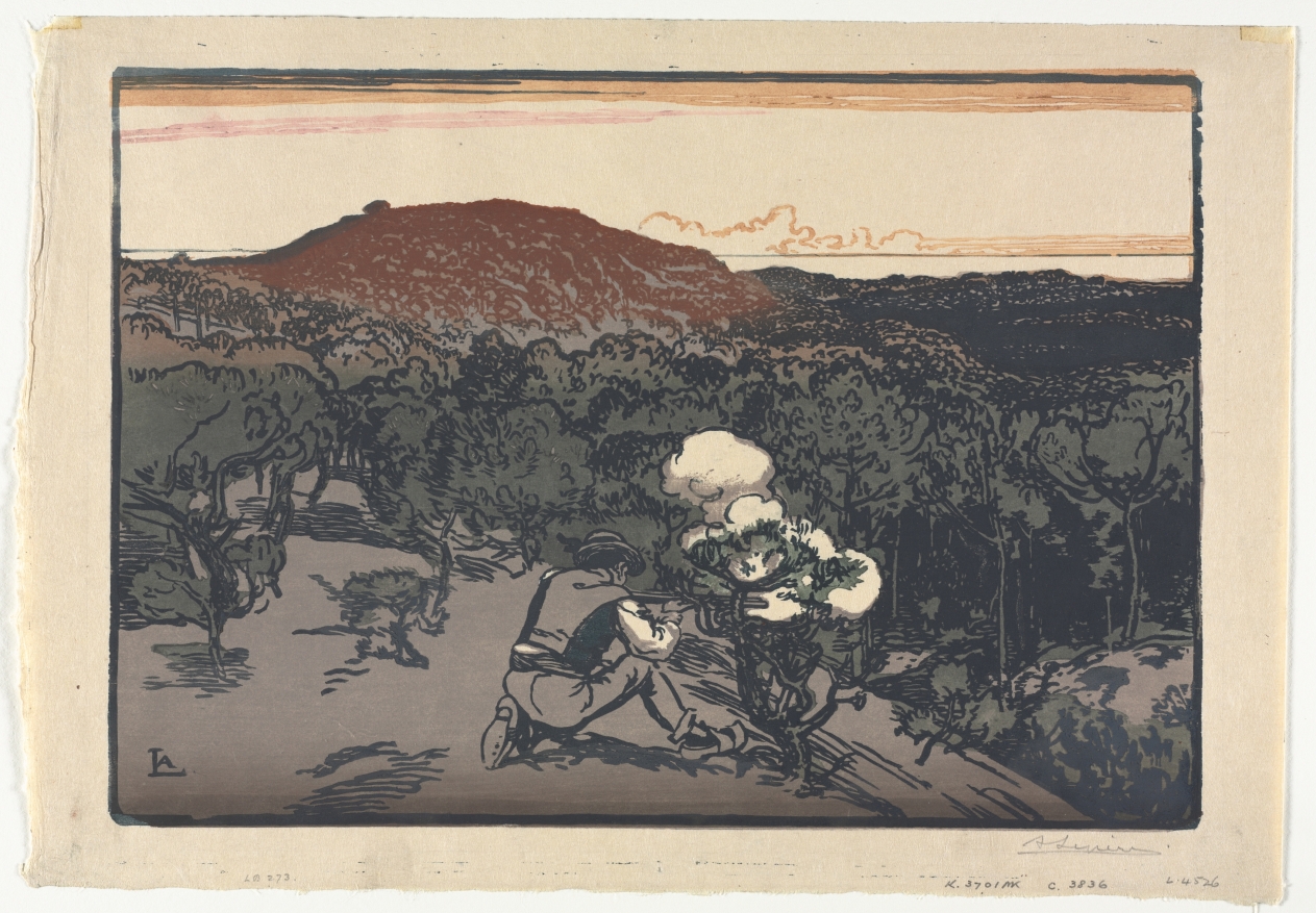 Auguste Louis Lepère — The Poacher, Dunes of Saint Jean de Mont