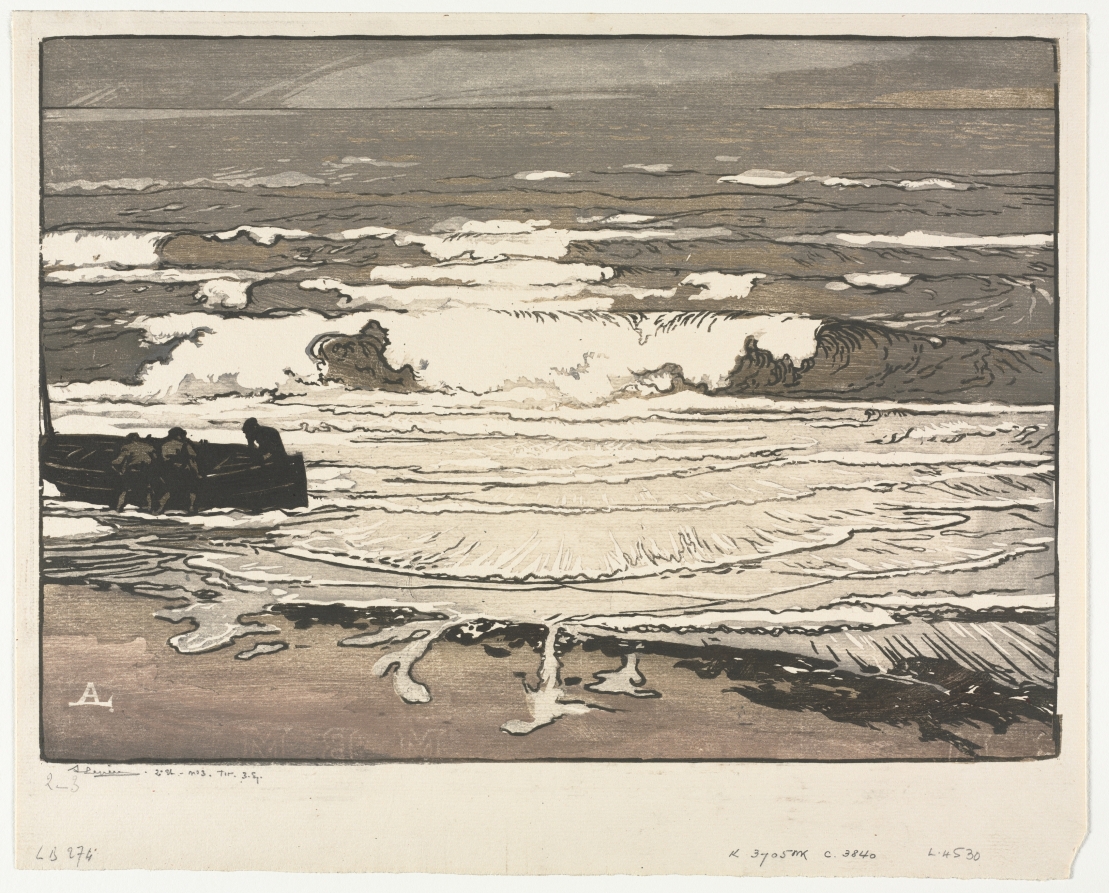 Auguste Louis Lepère — The Breaking Waves, Tide of September 1901