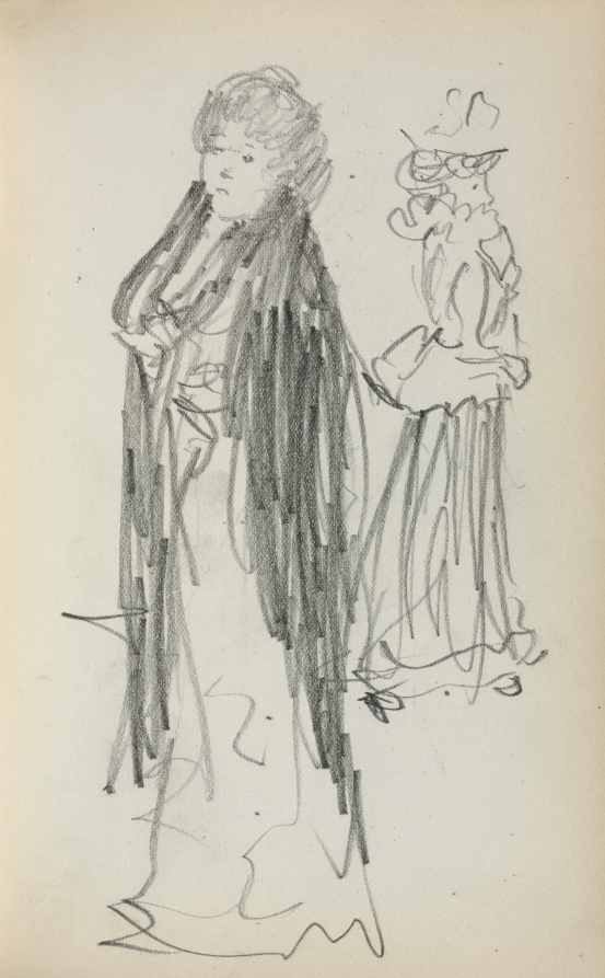 Maurice Prendergast — Italian Sketchbook: Two Standing Women (page 129)