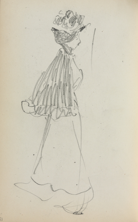 Maurice Prendergast — Italian Sketchbook: Standing Woman in profile (page 130)