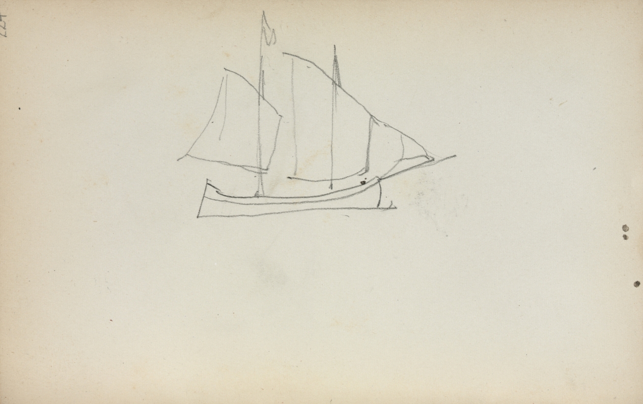 Maurice Prendergast — Italian Sketchbook: Sailboat (page 224)