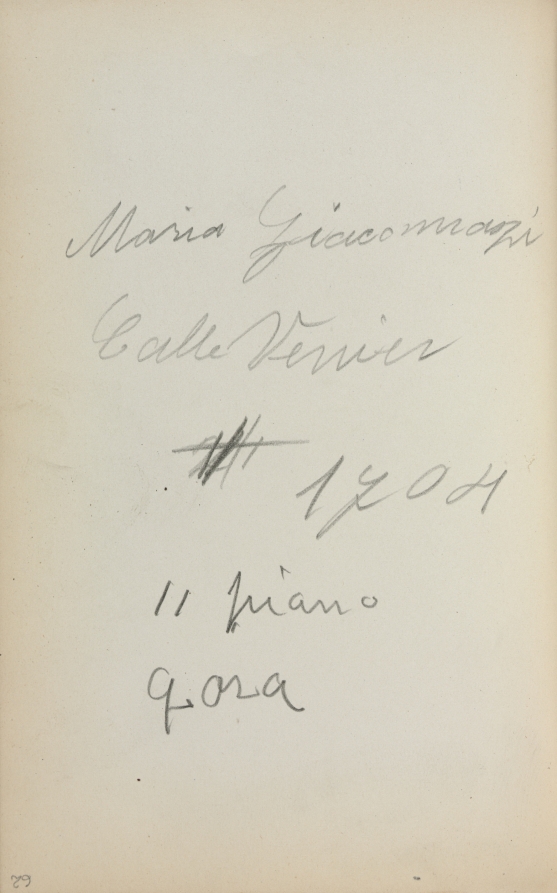 Maurice Prendergast — Italian Sketchbook: Notes (page 62)