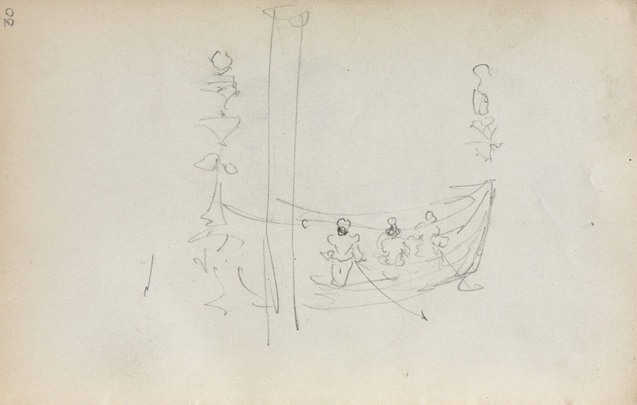 Maurice Prendergast — Italian Sketchbook: Venetian Boat (page 30)