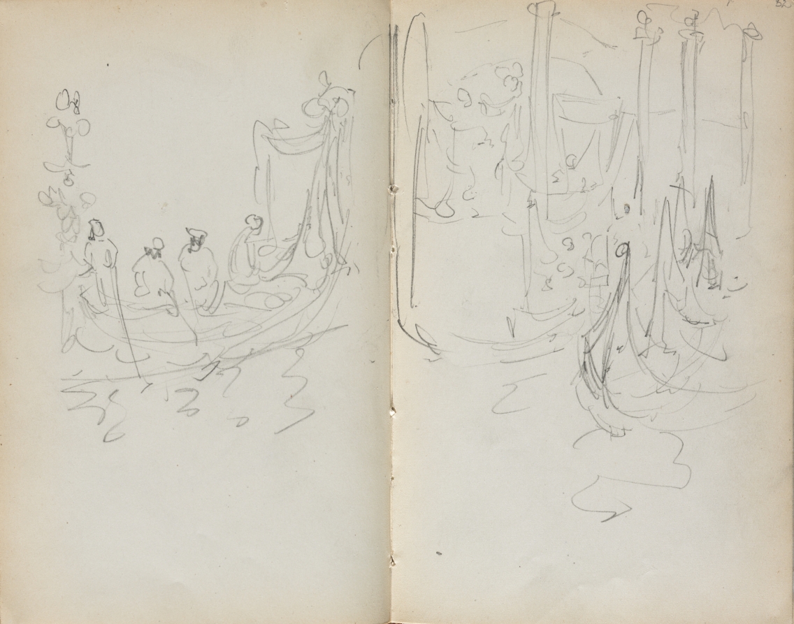 Maurice Prendergast — Italian Sketchbook: Venetian Harbor View (page 31 & 32)
