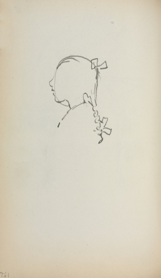 Maurice Prendergast — Italian Sketchbook: Head of a Girl in profile (page 152)