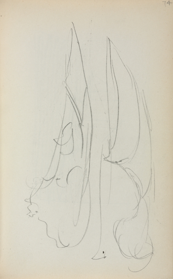 Maurice Prendergast — Italian Sketchbook: Two Sails (page 74)