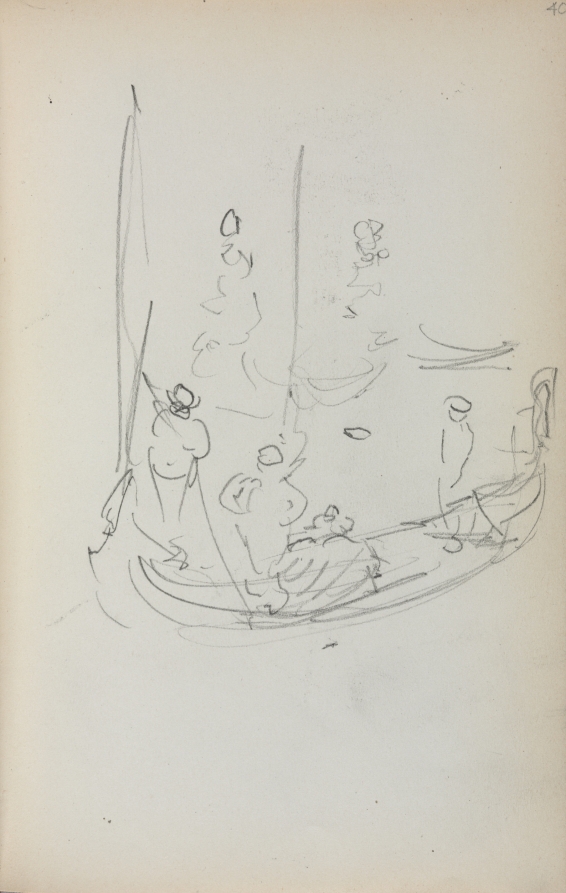Maurice Prendergast — Italian Sketchbook: Gondola (page 40)