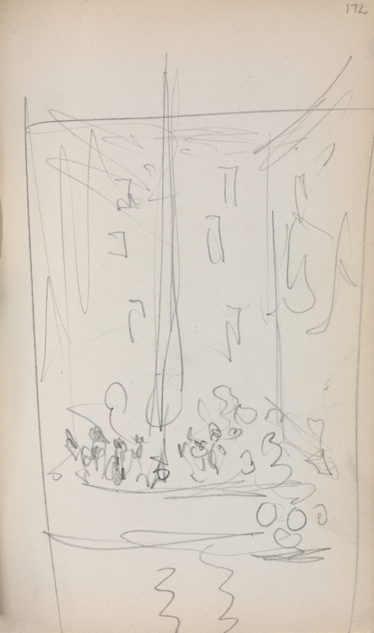 Maurice Prendergast — Italian Sketchbook: Boat with Figures (page 172)