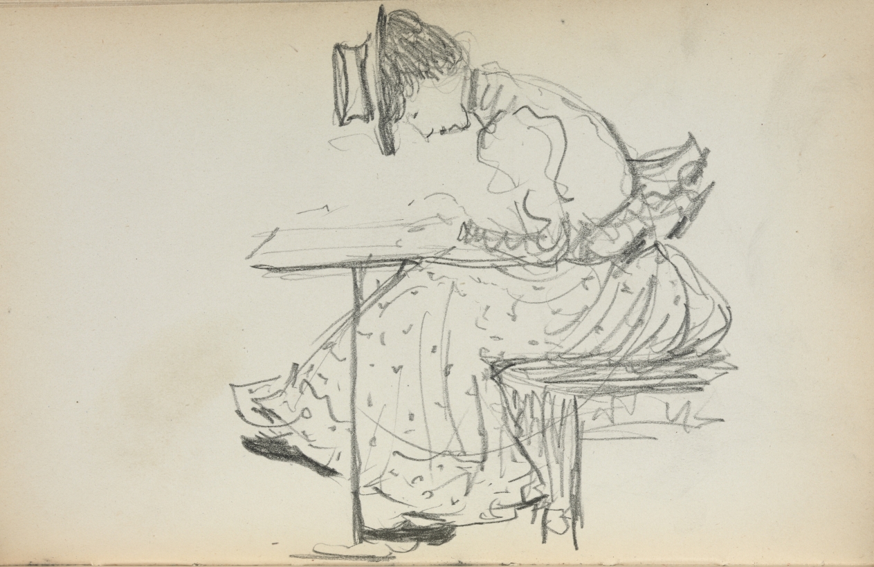 Maurice Prendergast — Italian Sketchbook: Seated Woman (page 107)