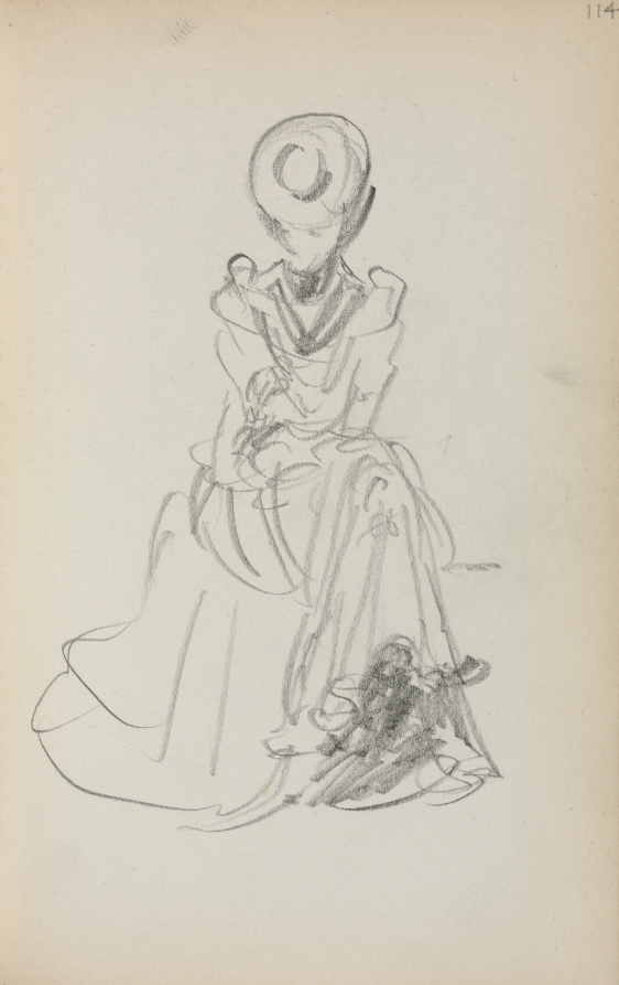 Maurice Prendergast — Italian Sketchbook: Seated Woman (page 114)