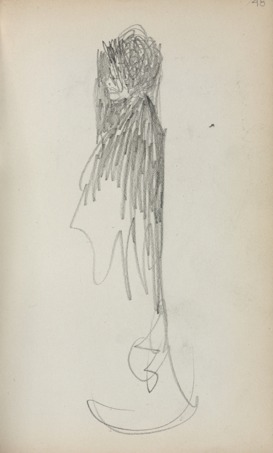 Maurice Prendergast — Italian Sketchbook: Standing Woman in profile (page 48)