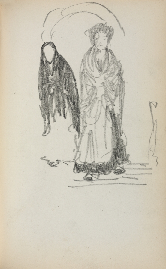 Maurice Prendergast — Italian Sketchbook: Two Standing Women (page 123)