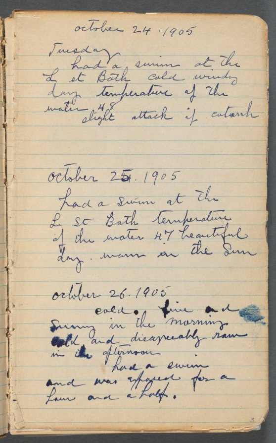 Maurice Prendergast — Sketchbook, page 003: Notes 