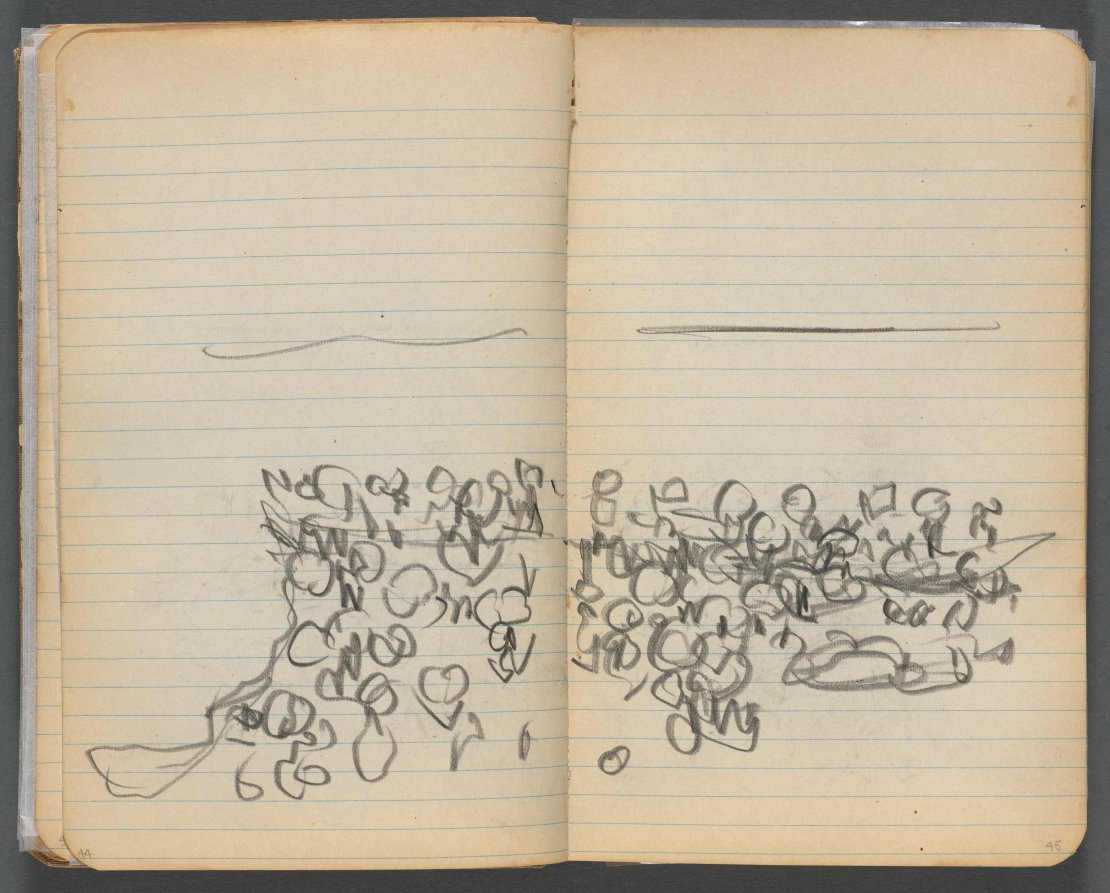 Maurice Prendergast — Sketchbook, page 044 & 45: Beach View 