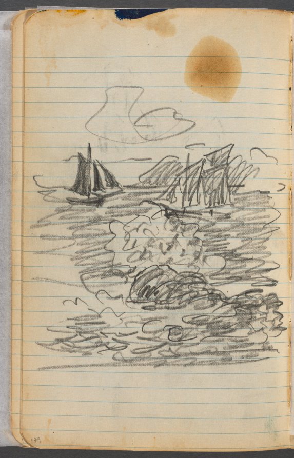 Maurice Prendergast — Sketchbook, page 134: Marine View 