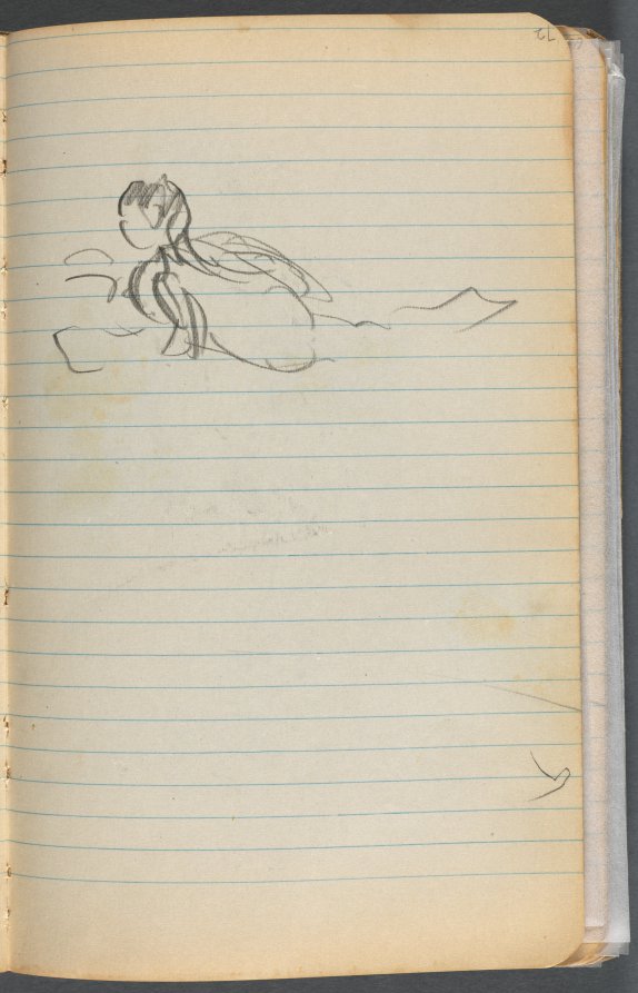 Maurice Prendergast — Sketchbook, page 072: Swimming Figure 