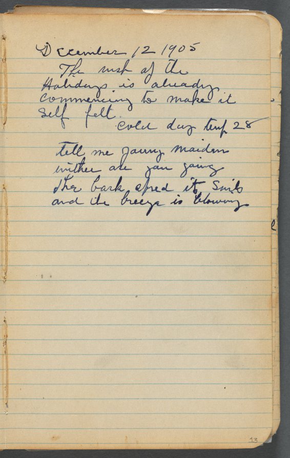 Maurice Prendergast — Sketchbook, page 013: Notes 