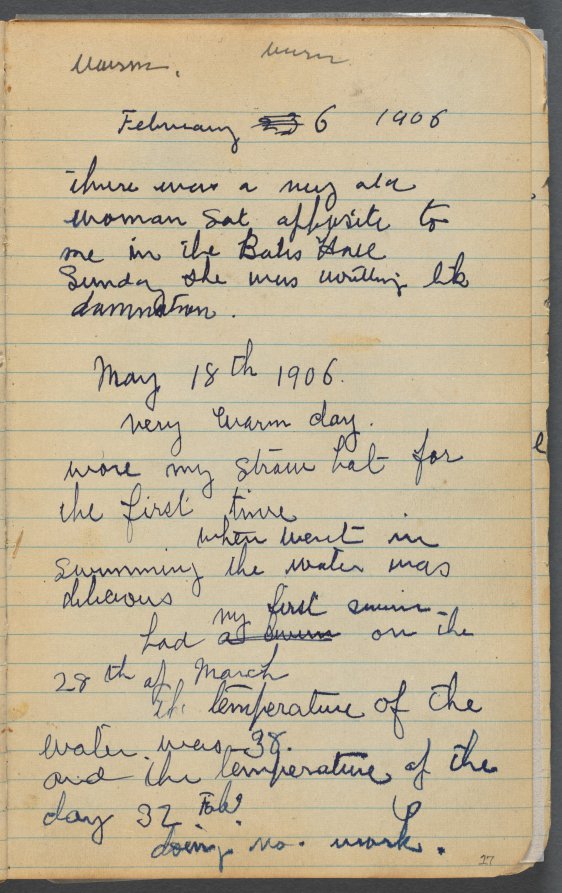 Maurice Prendergast — Sketchbook, page 017: Notes 