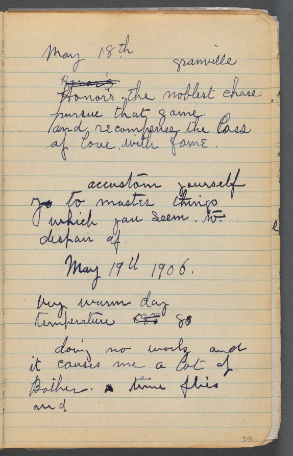 Maurice Prendergast — Sketchbook, page 019: Notes