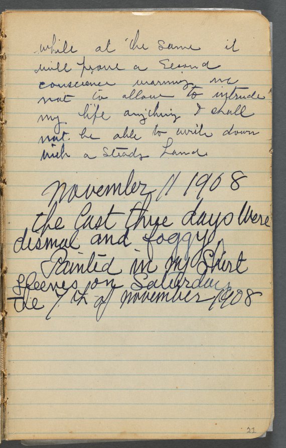 Maurice Prendergast — Sketchbook, page 021: Notes 