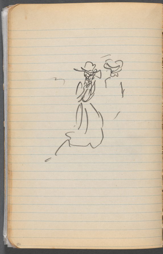 Maurice Prendergast — Sketchbook, page 086: Two Figures 