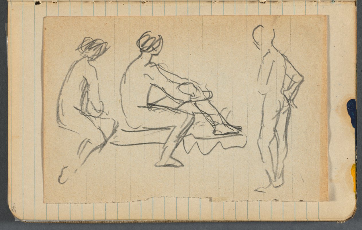 Maurice Prendergast — Sketchbook, loose sheet between pgs. 145 & 146