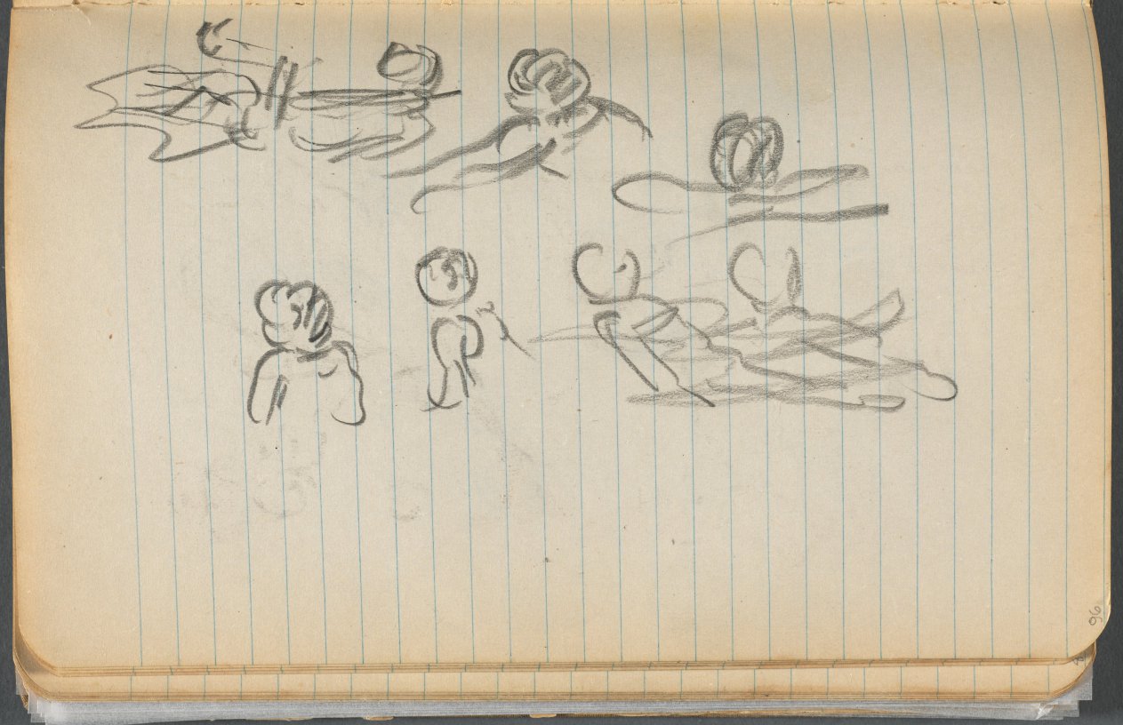 Maurice Prendergast — Sketchbook, page 096: Swimming Figures