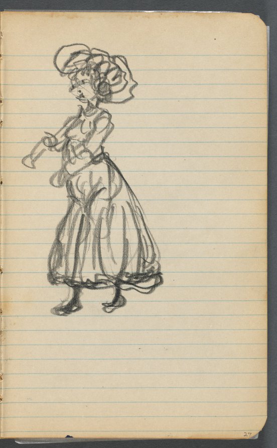Maurice Prendergast — Sketchbook, page 027: Female Figure 