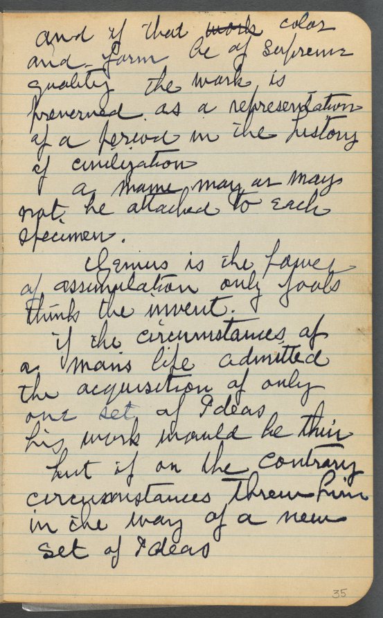 Maurice Prendergast — Sketchbook, page 035: Notes 