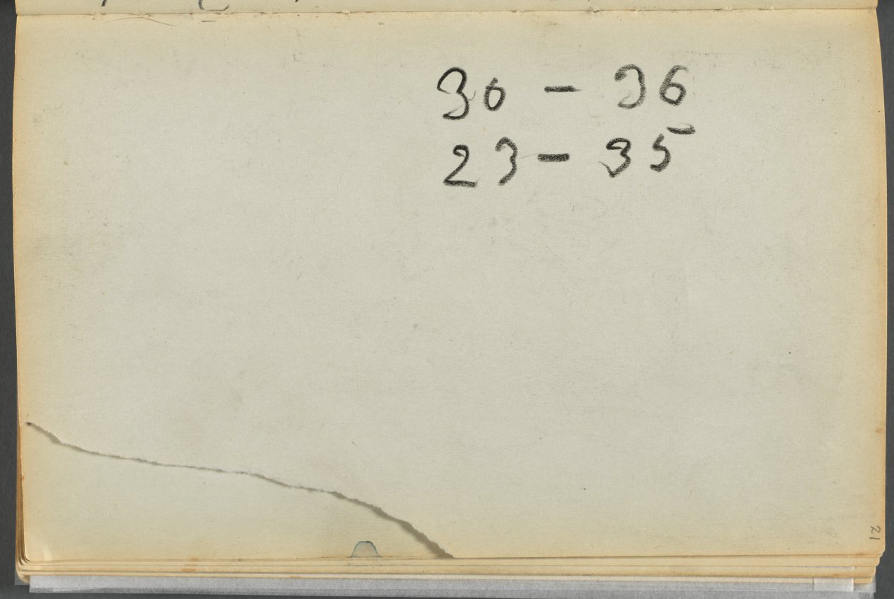 Maurice Prendergast — Sketchbook- The Granite Shore Hotel, Rockport, page 021: Notes 