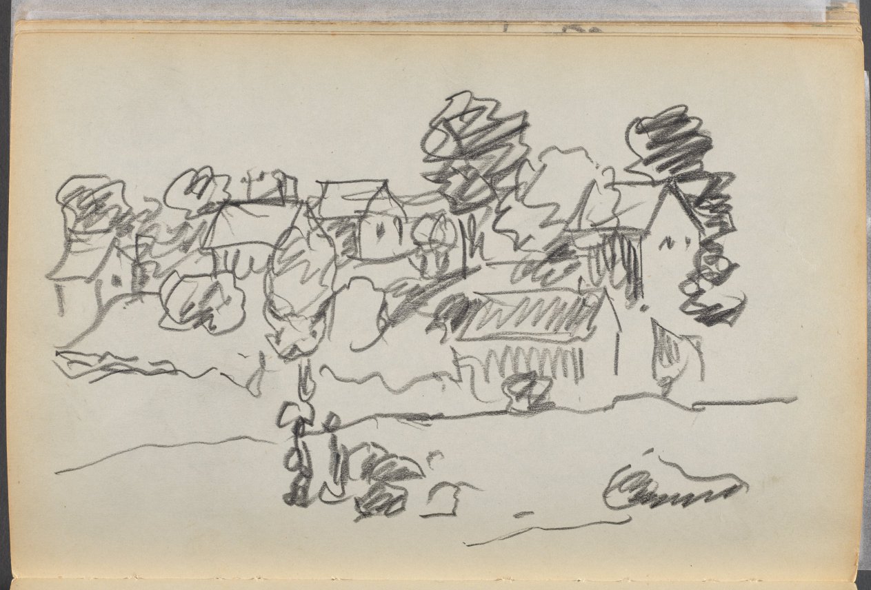 Maurice Prendergast — Sketchbook- The Granite Shore Hotel, Rockport, page 168: Houses 