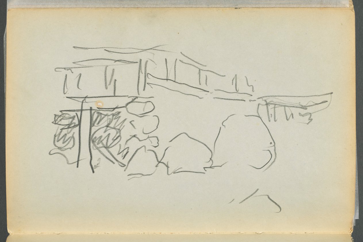 Maurice Prendergast — Sketchbook- The Granite Shore Hotel, Rockport, page 178: Fence